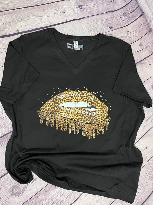 Leopard Gold lip smack