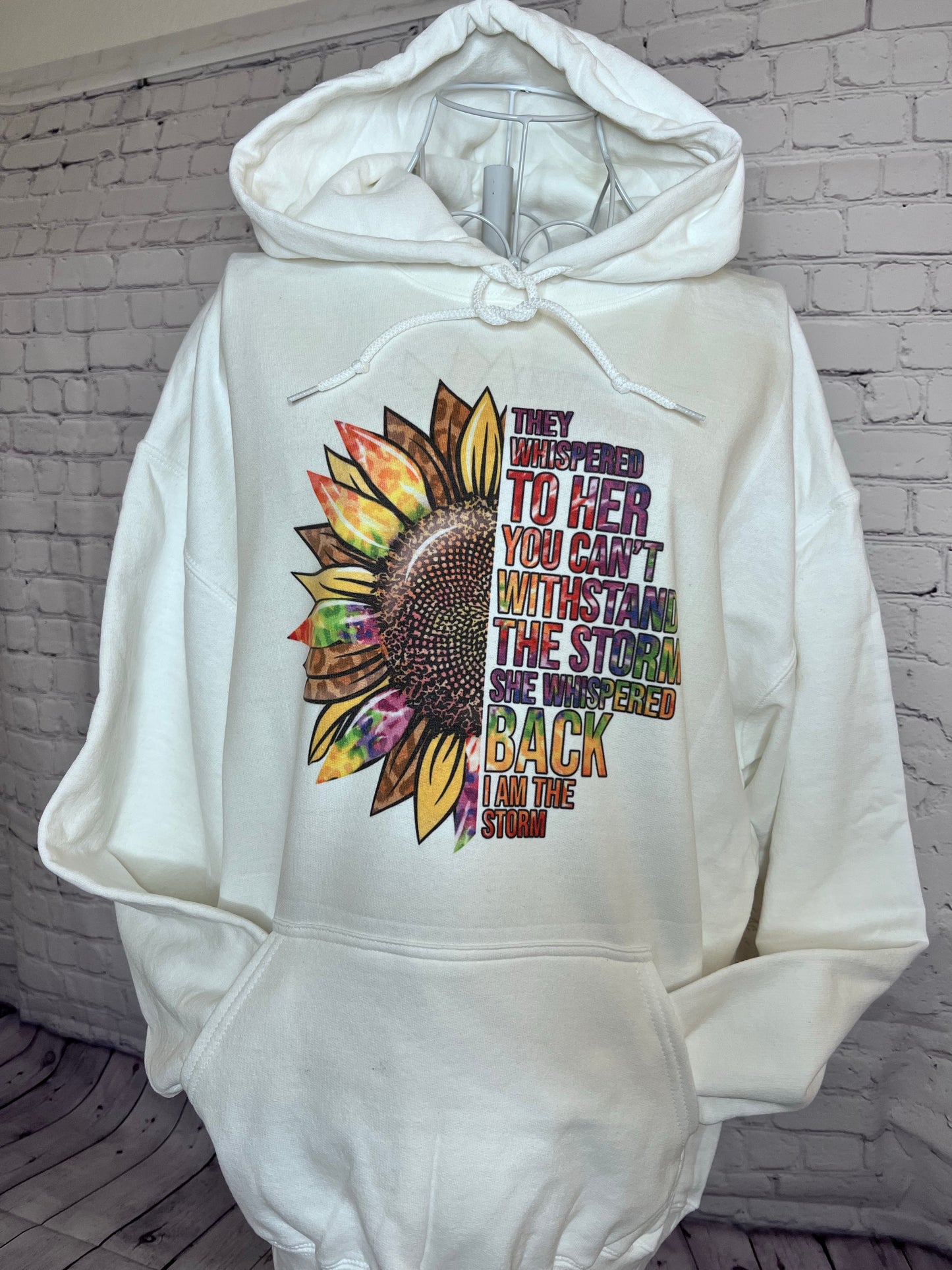 Sunflower design “They whispered…”sublimation apparel