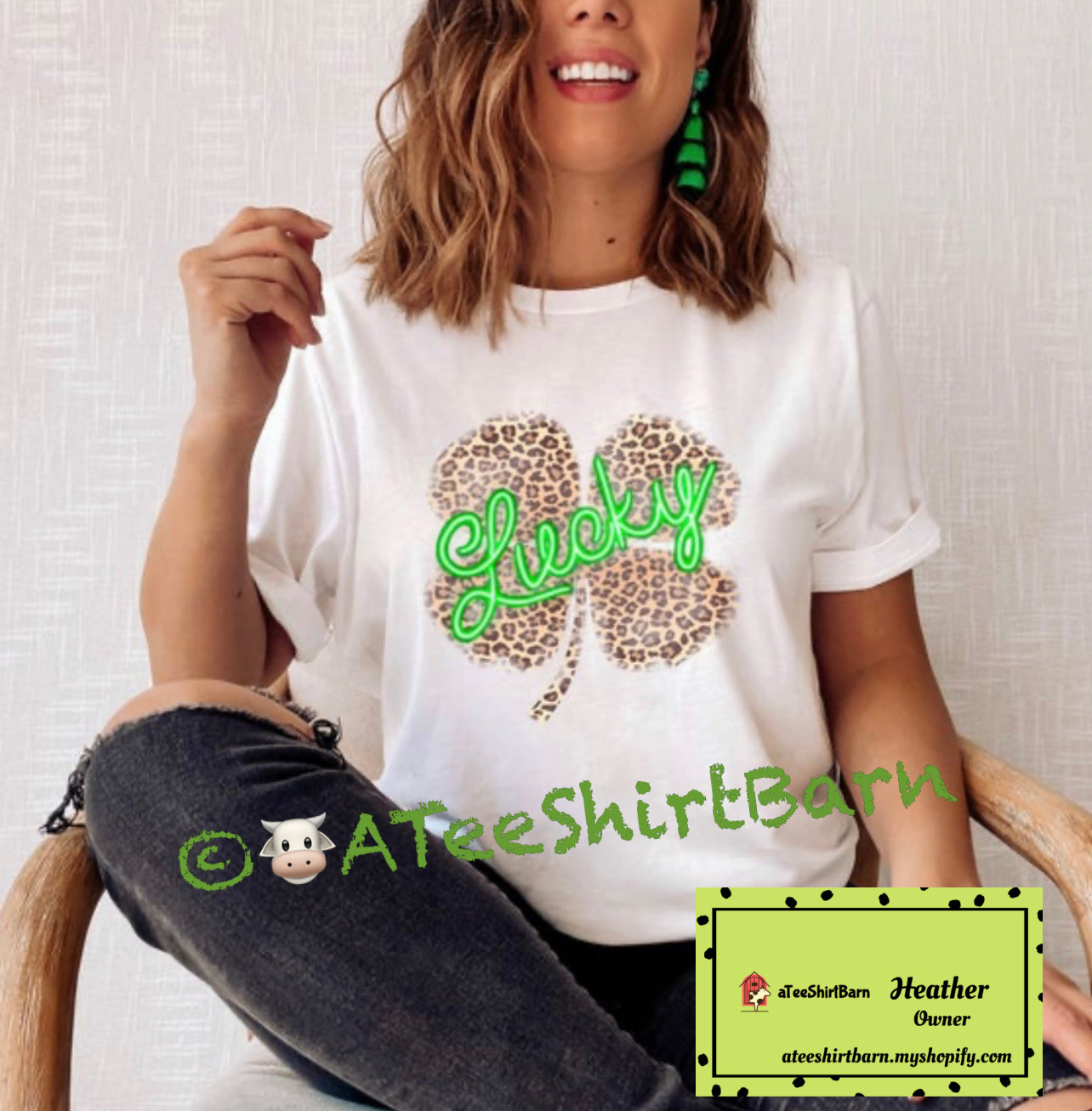 Lucky 🍀 4 leaf clover screen print