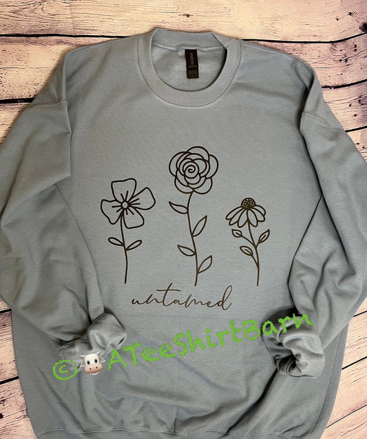 untamed flower screen print