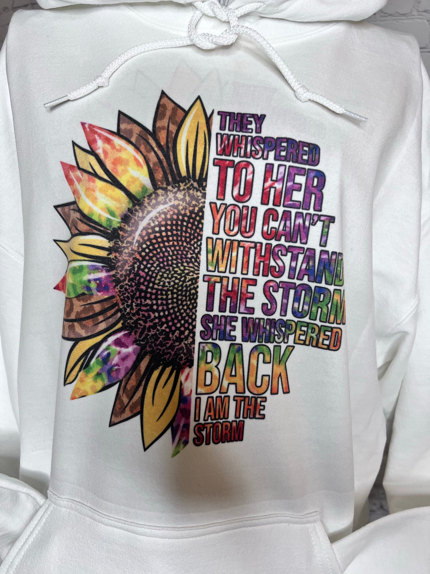 Sunflower design “They whispered…”sublimation apparel