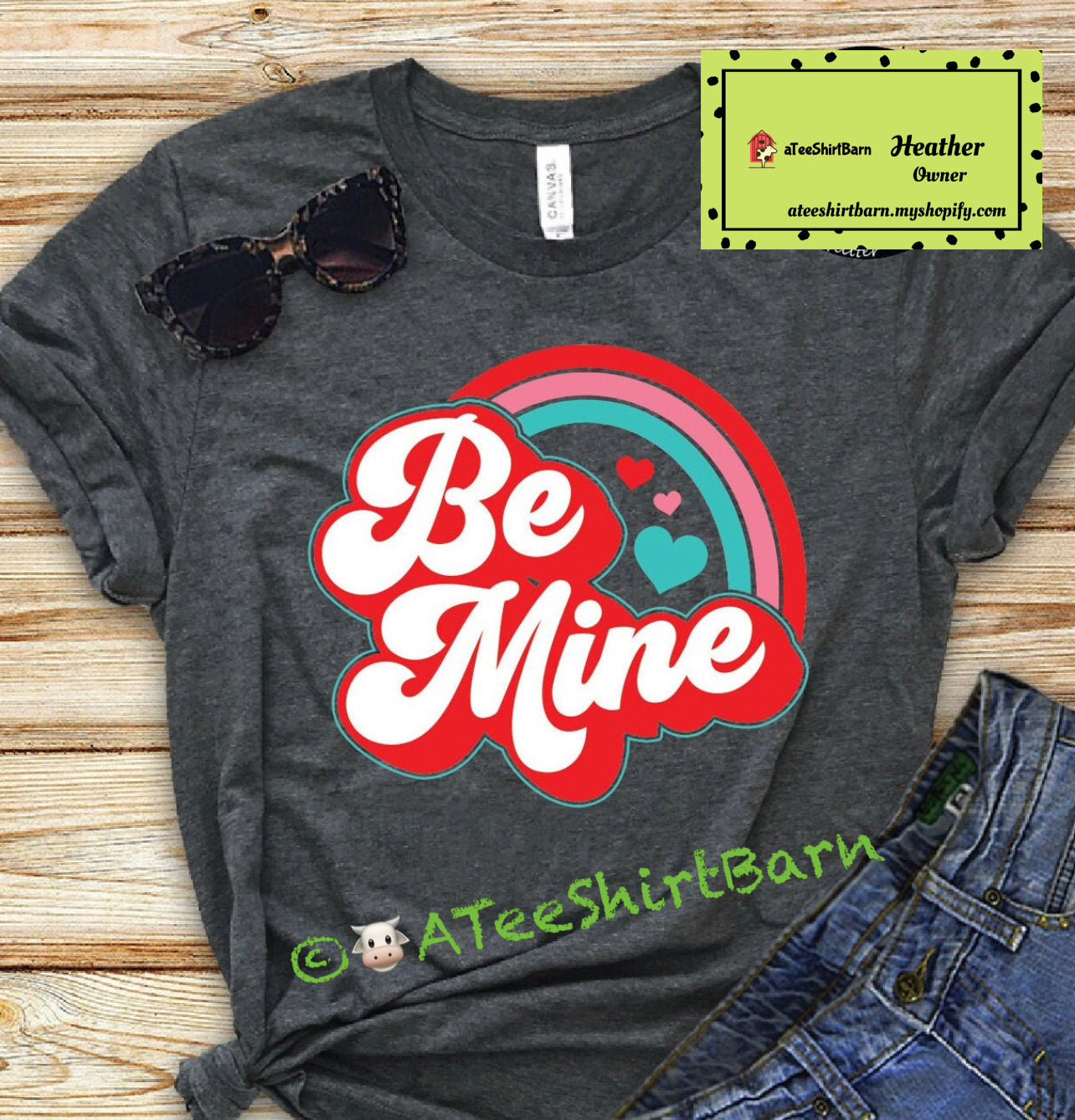 Retro Be mine screen print T-shirt